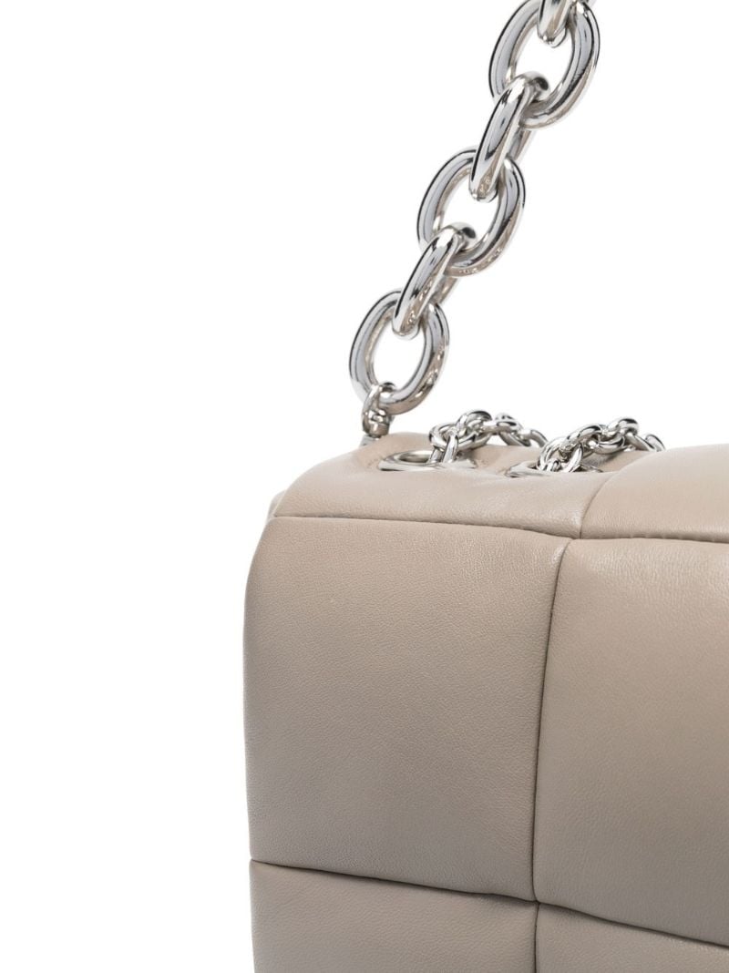 Neutral Holly Quilted Leather Shoulder Bag