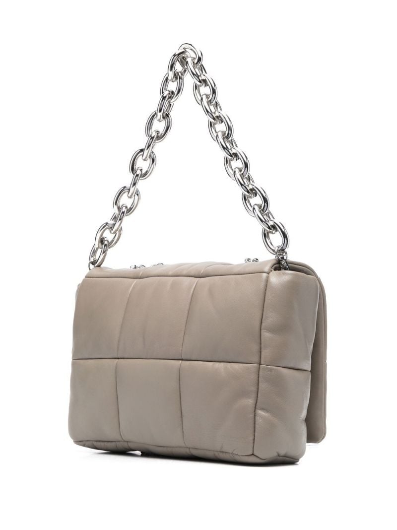 Neutral Holly Quilted Leather Shoulder Bag