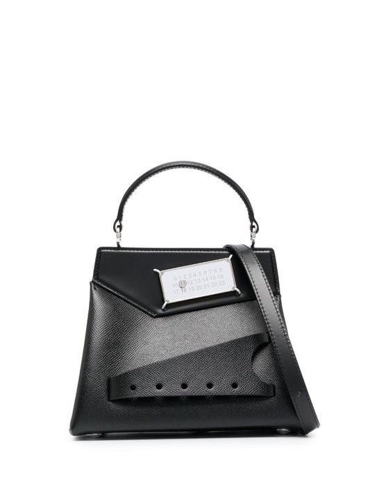 Black Snatched Small Top Handle Bag