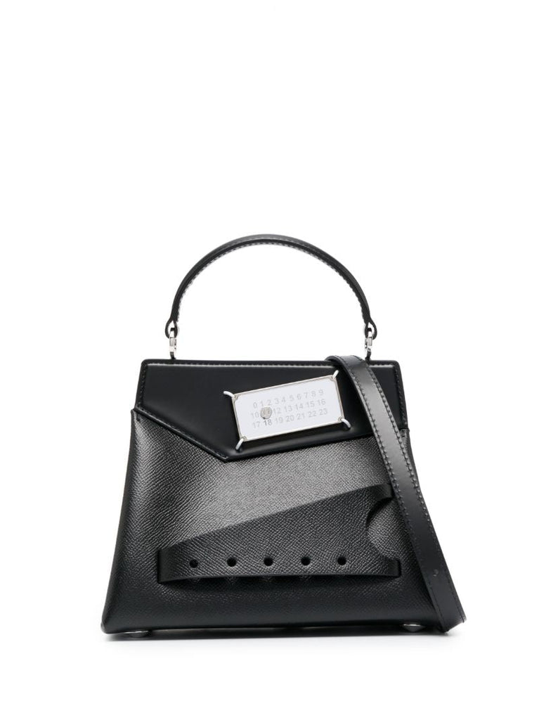 Black Snatched Small Top Handle Bag
