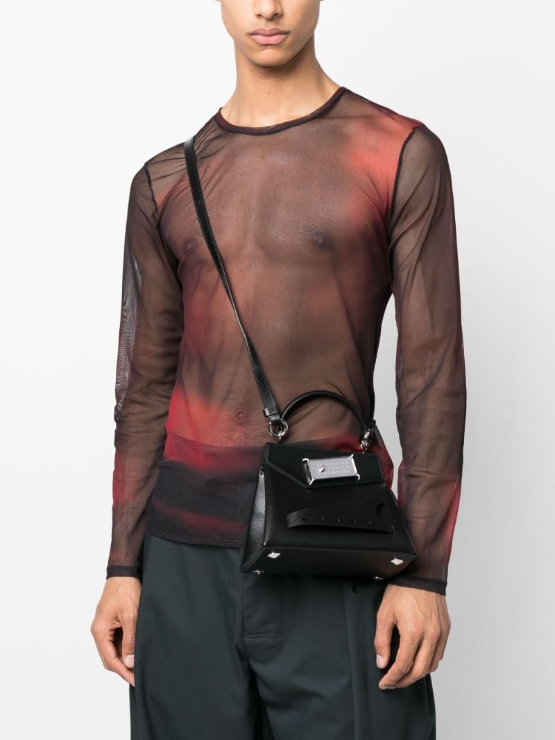Black Snatched Small Top Handle Bag
