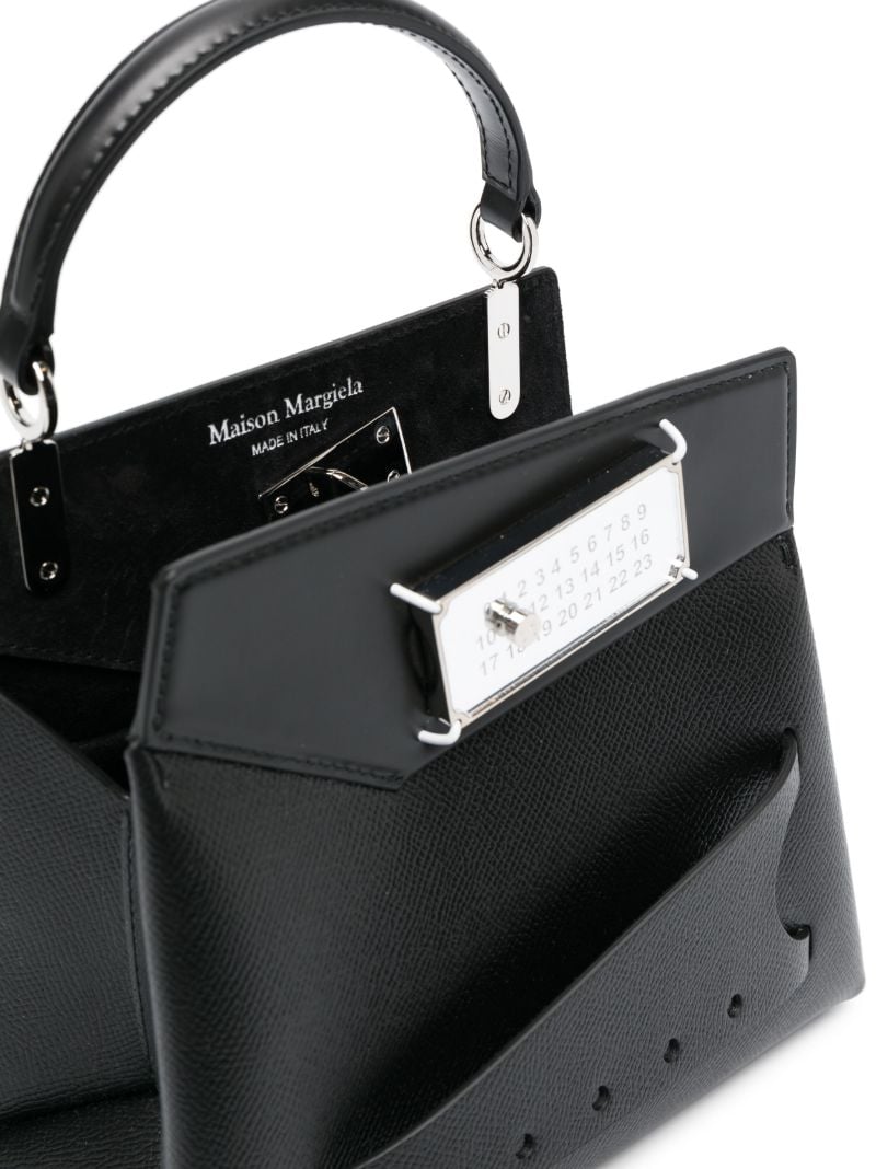 Black Snatched Small Top Handle Bag