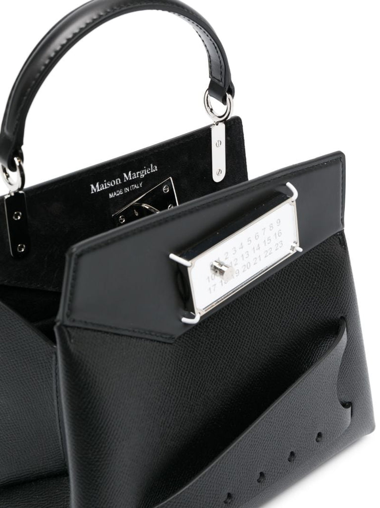 Black Snatched Small Top Handle Bag