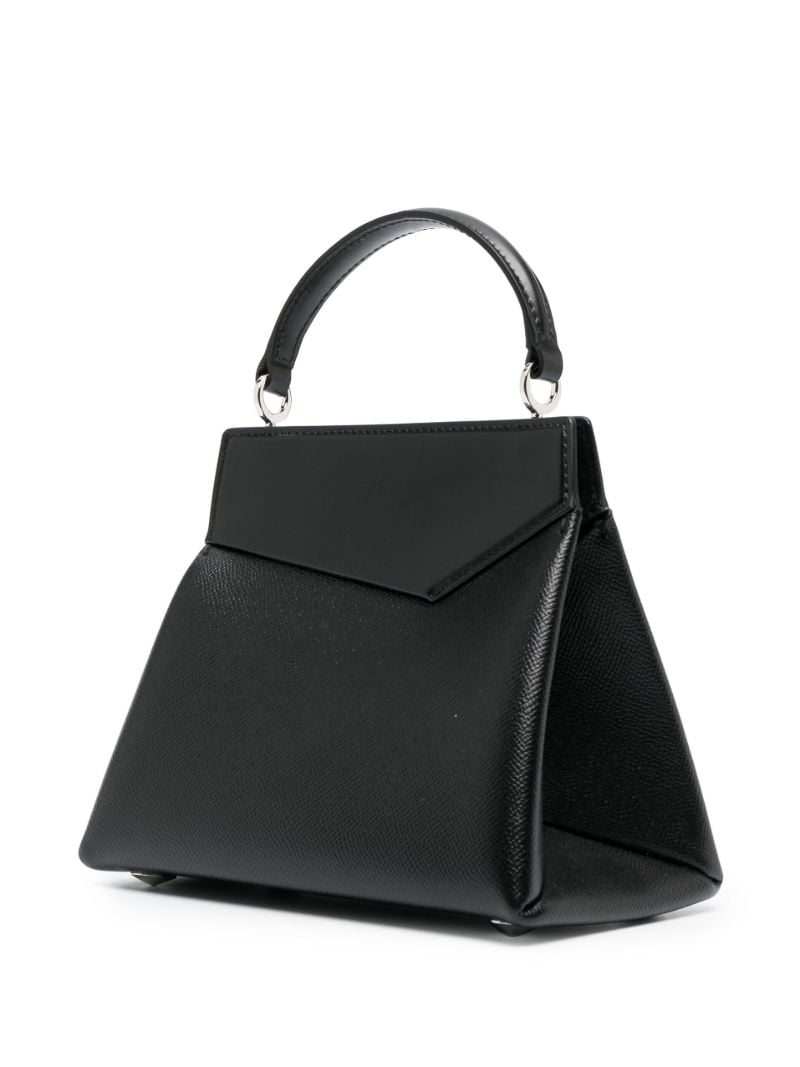 Black Snatched Small Top Handle Bag