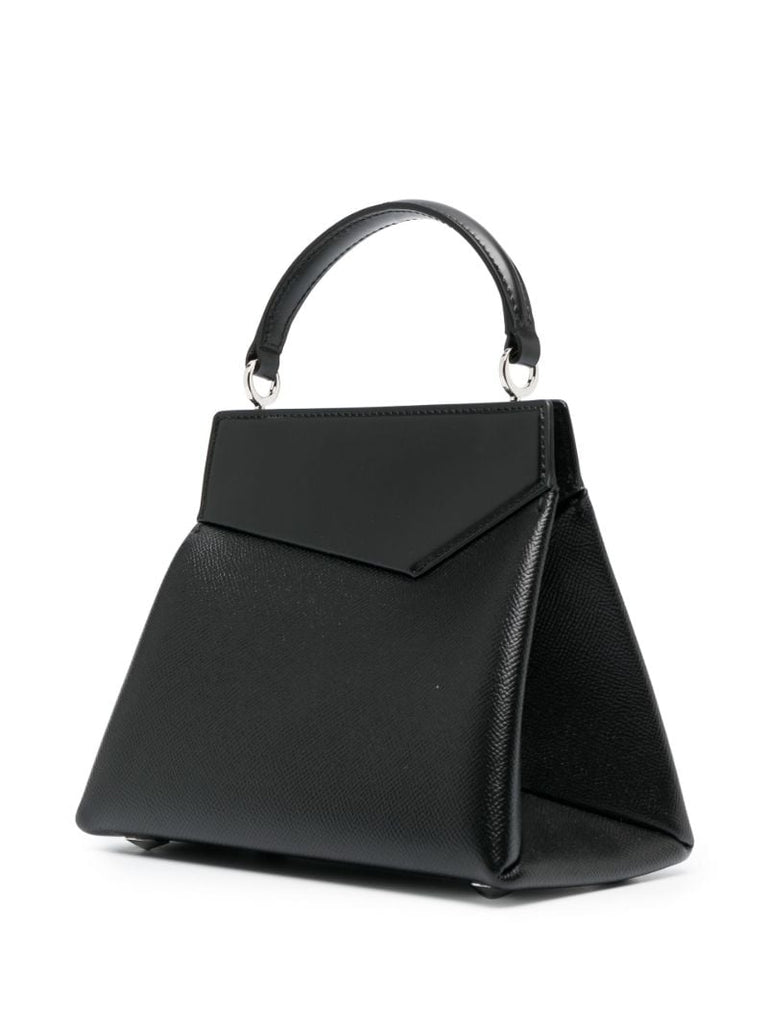Black Snatched Small Top Handle Bag