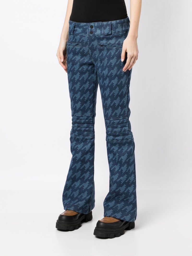 Blue Auroral Denim Flare Ski Trousers