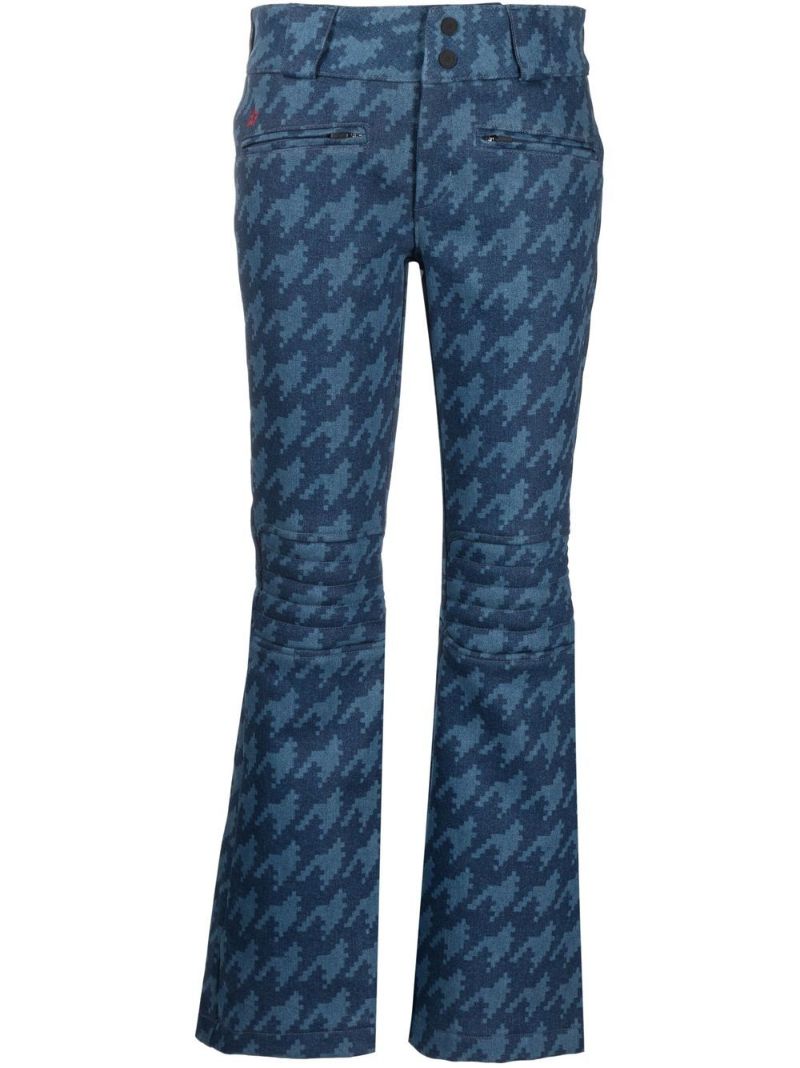 Blue Auroral Denim Flare Ski Trousers
