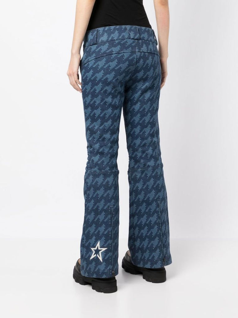 Blue Auroral Denim Flare Ski Trousers