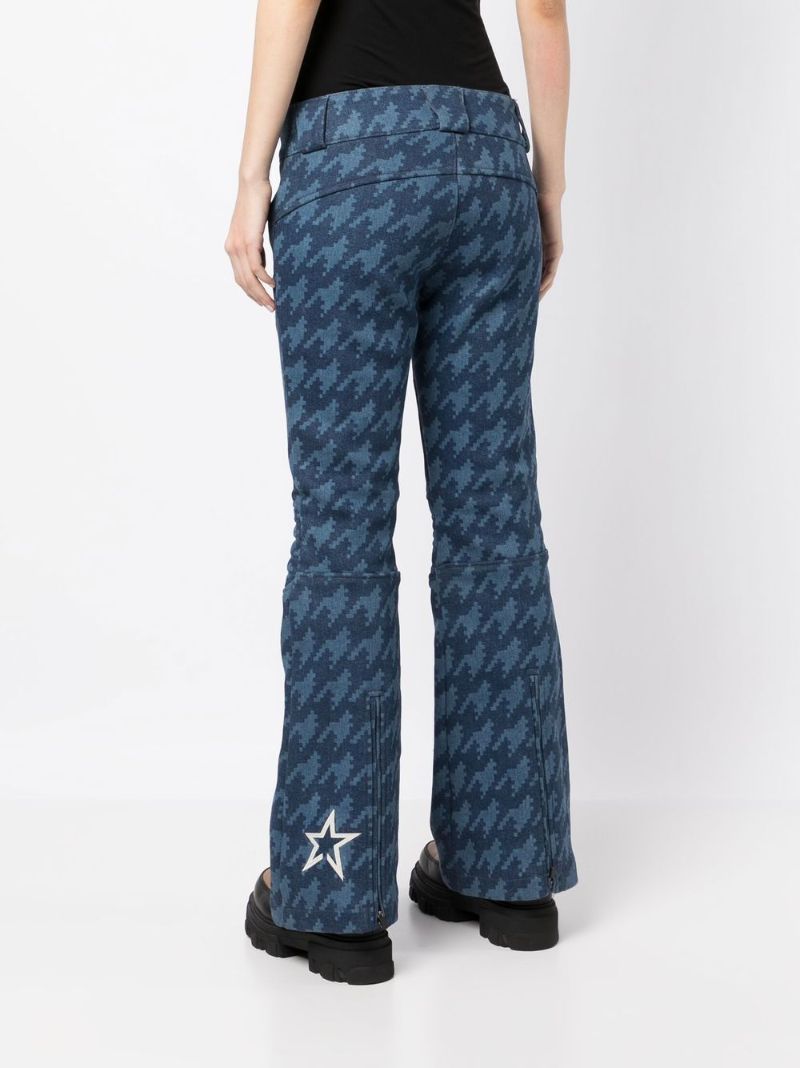 Blue Auroral Denim Flare Ski Trousers