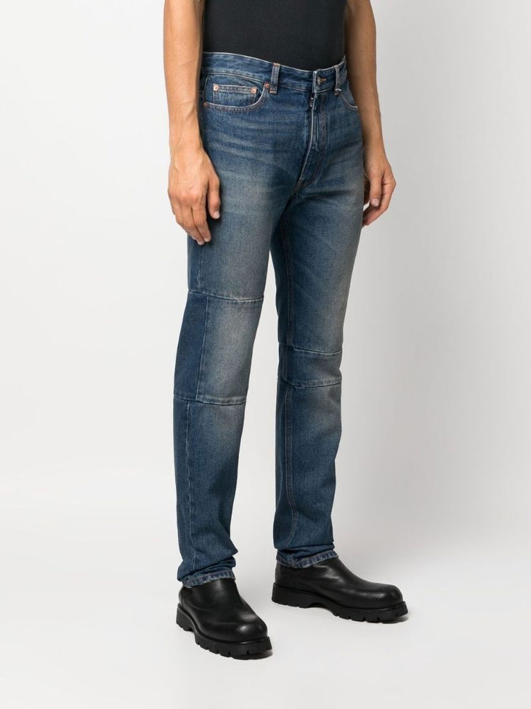 Blue Straight-leg Jeans