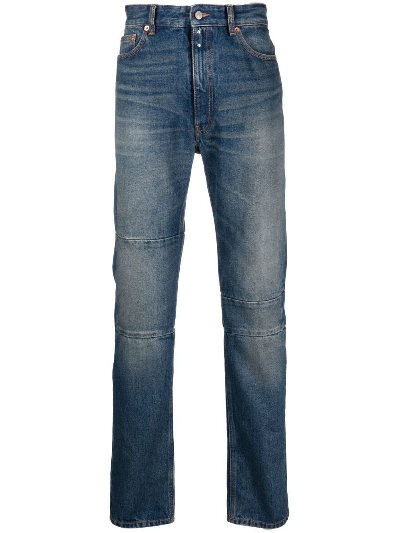 Blue Straight-leg Jeans
