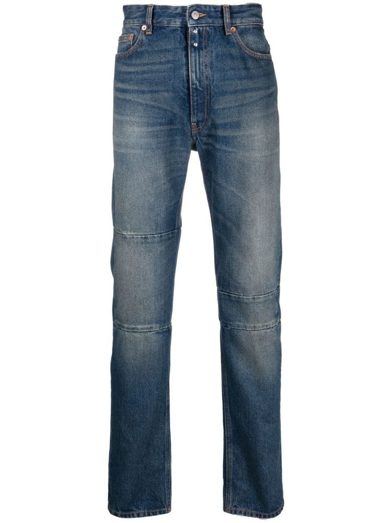 Blue Straight-leg Jeans