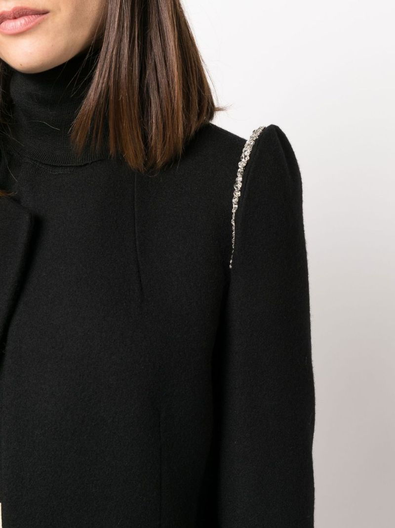 Black Embellished Wool Blazer
