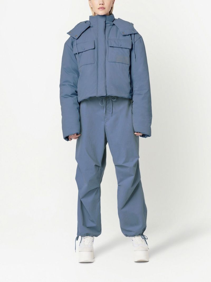 Blue Padded Cargo Jacket