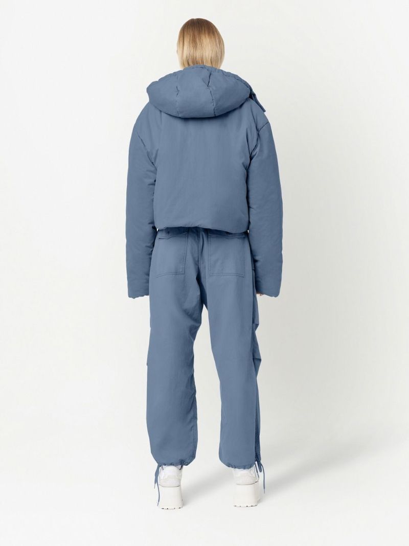 Blue Padded Cargo Jacket