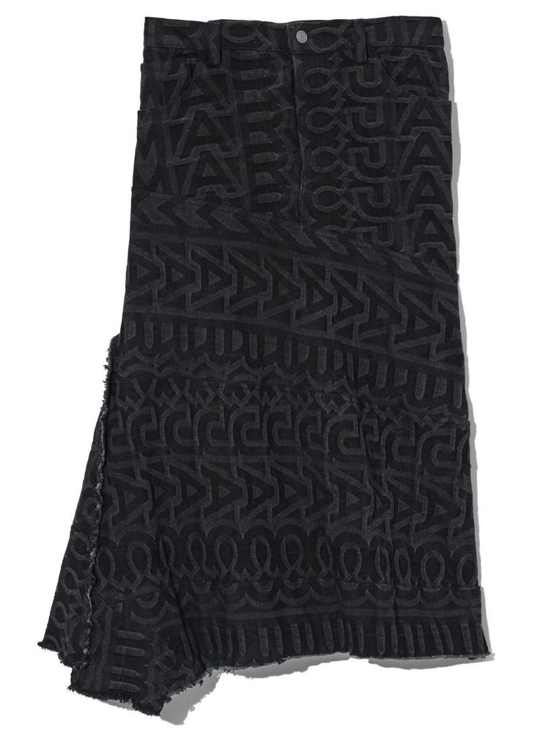 Black the Monogram Denim Skirt