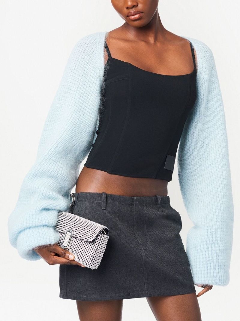 Silver the J Marc Crystal Shoulder Bag