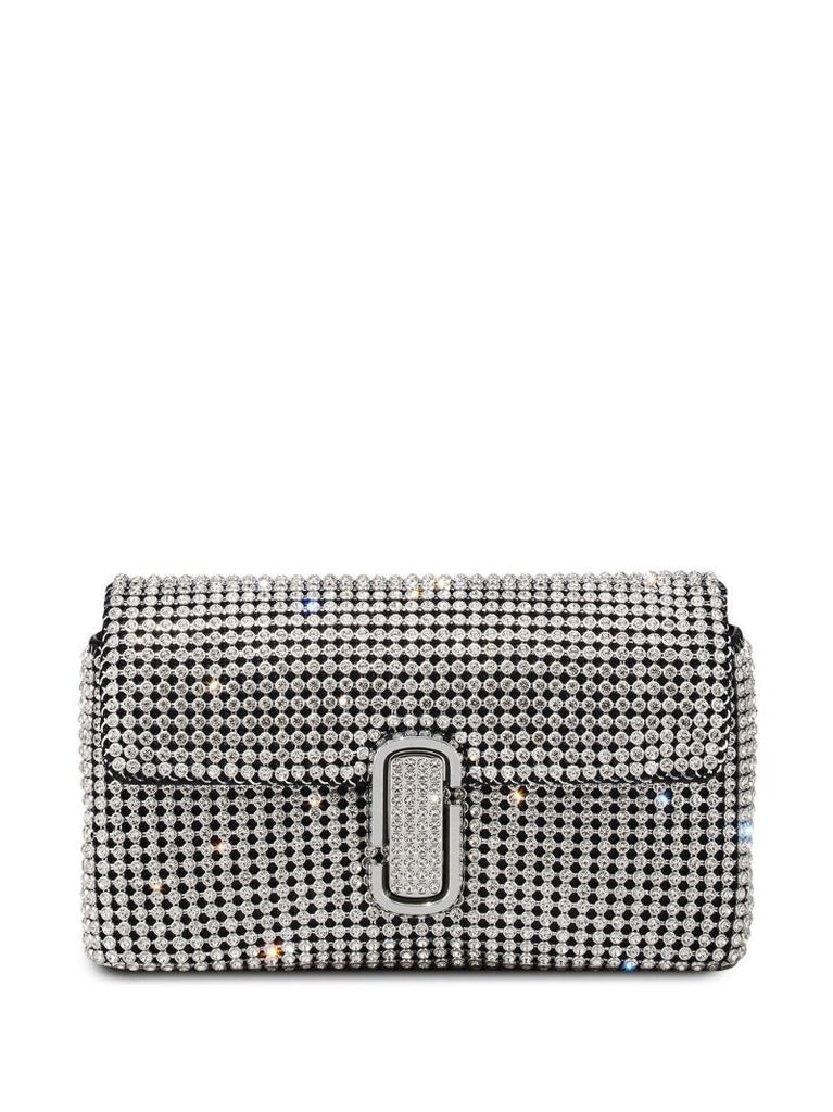 Silver the J Marc Crystal Shoulder Bag