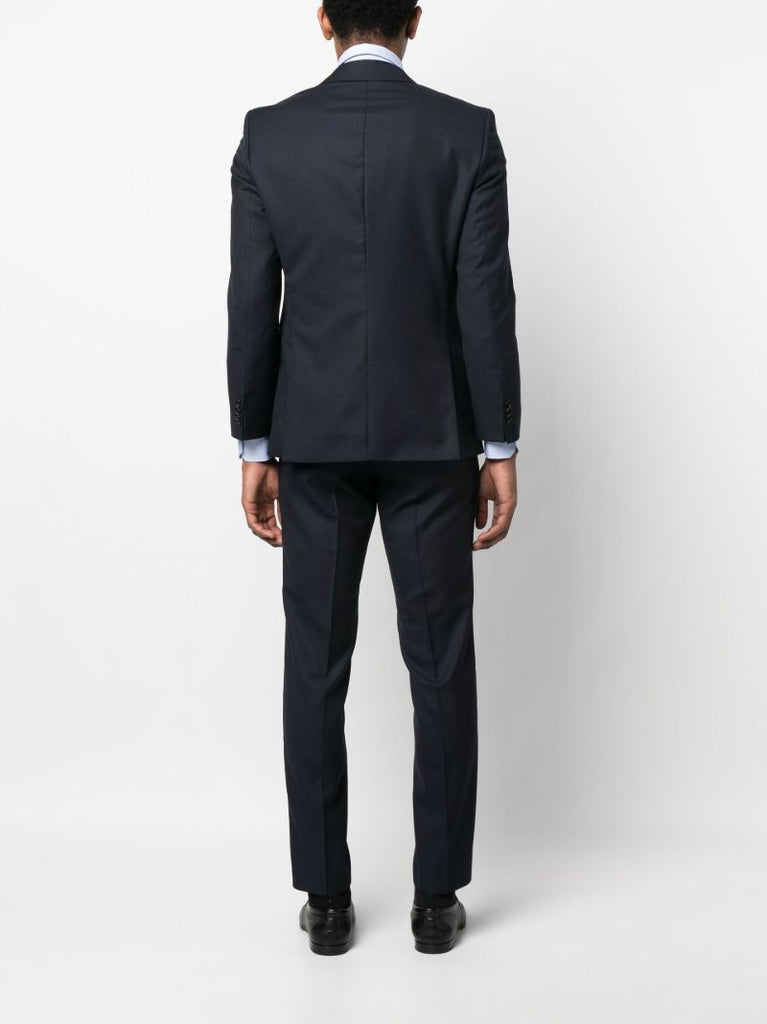Blue H-huge Single-breasted Wool Suit