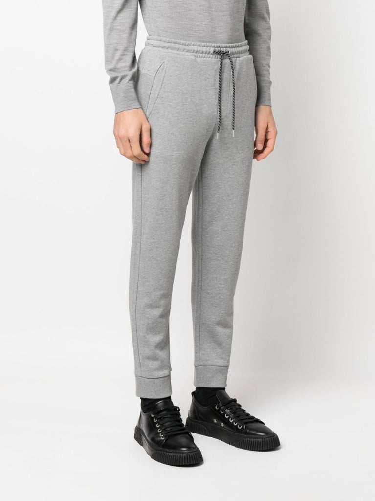 Grey Logo Embroidered Track Pants