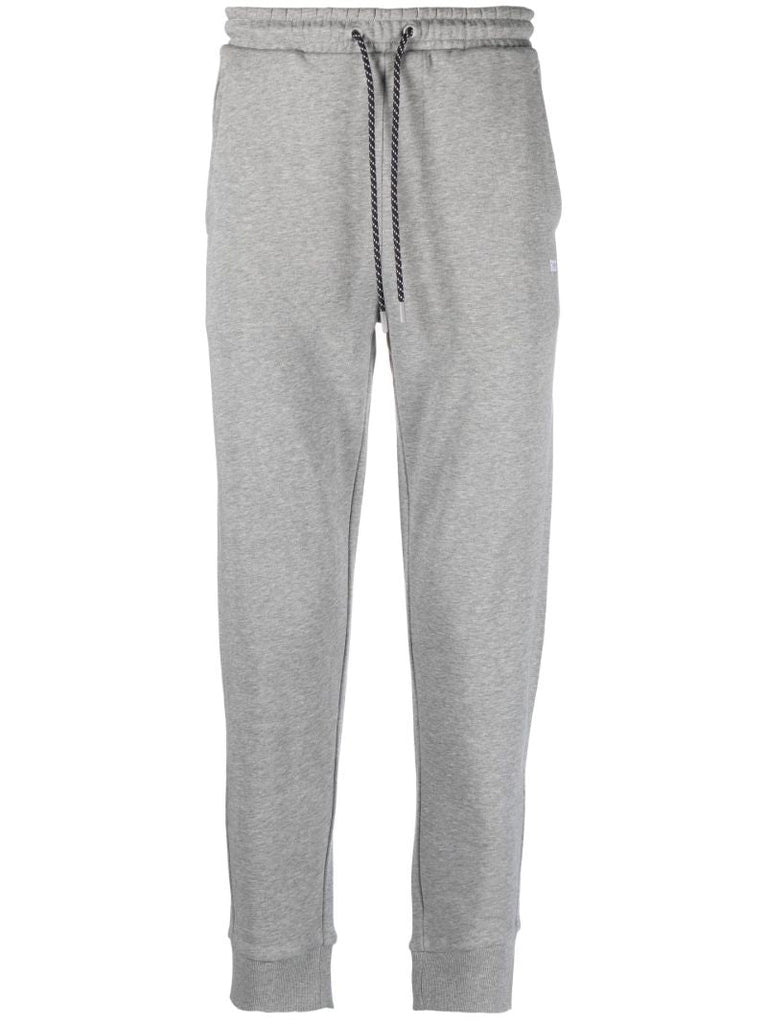 Grey Logo Embroidered Track Pants