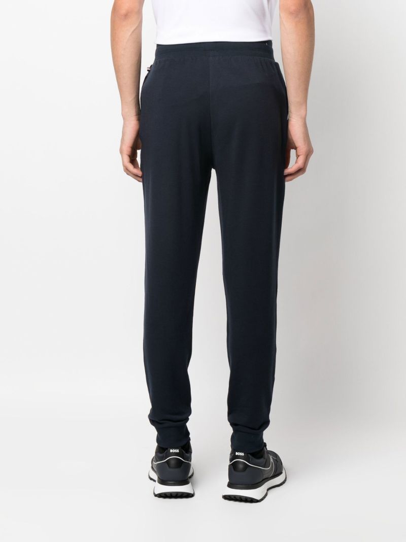 Blue Logo Print Track Pants