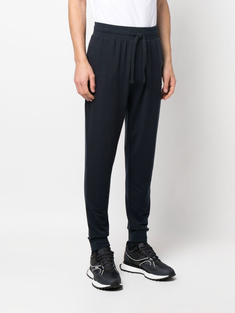 Blue Logo Print Track Pants