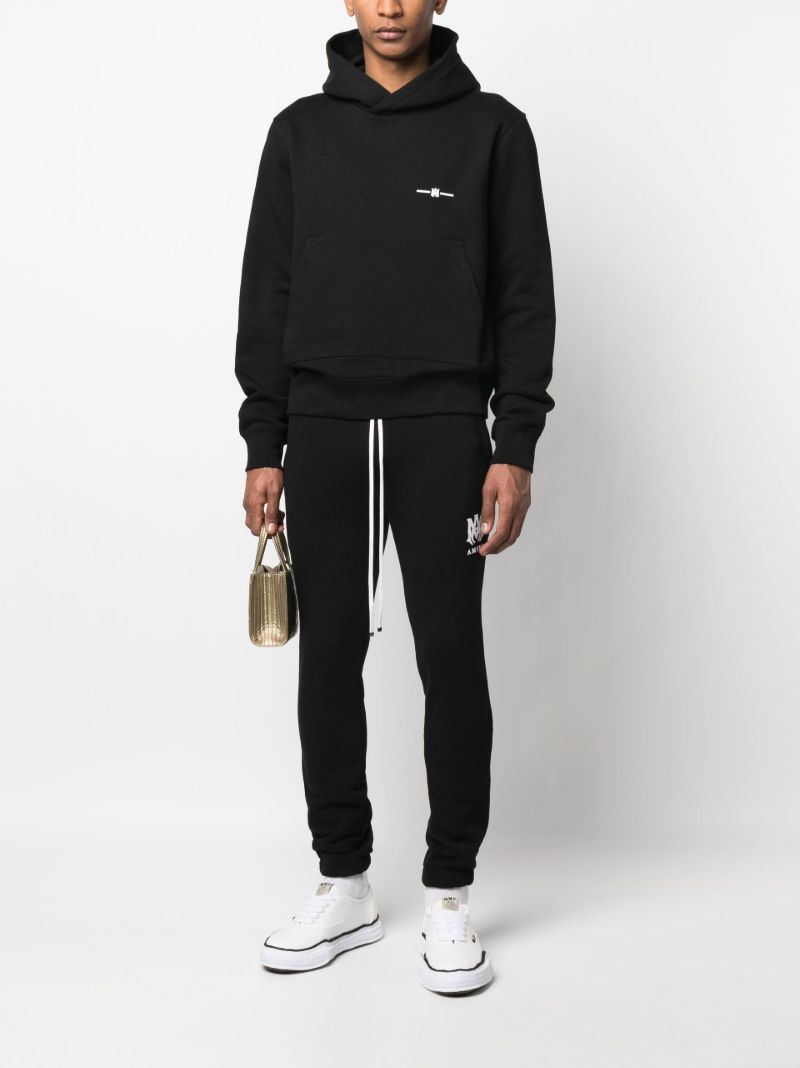 Black Logo Print Cotton Hoodie
