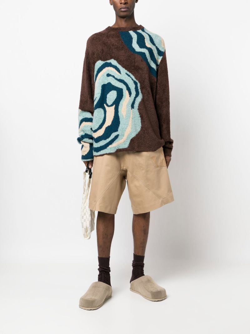 Brown Ollio Geode Print Sweater