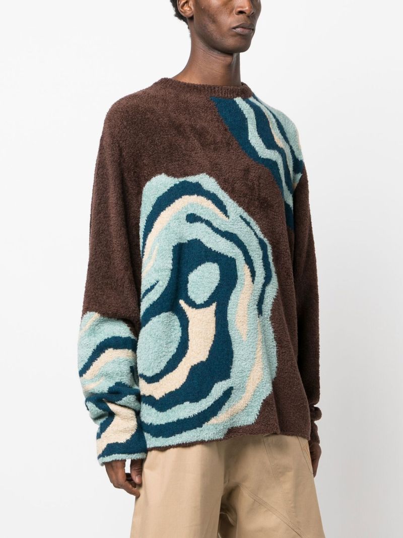 Brown Ollio Geode Print Sweater