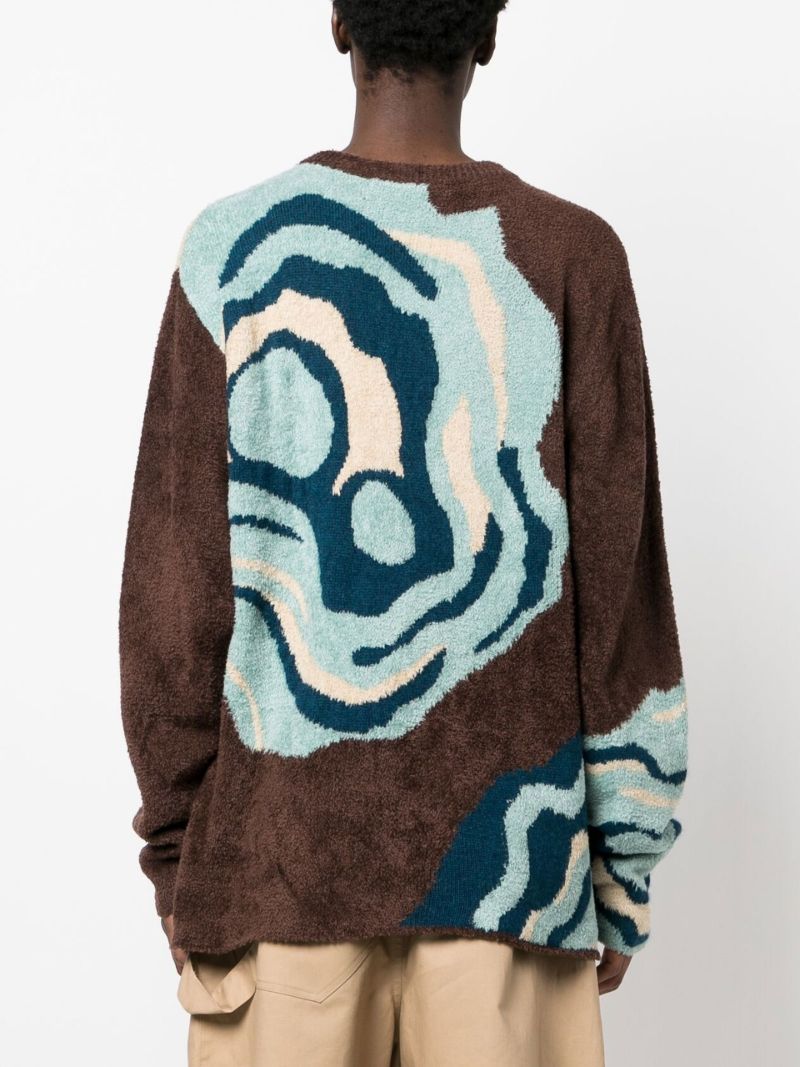 Brown Ollio Geode Print Sweater