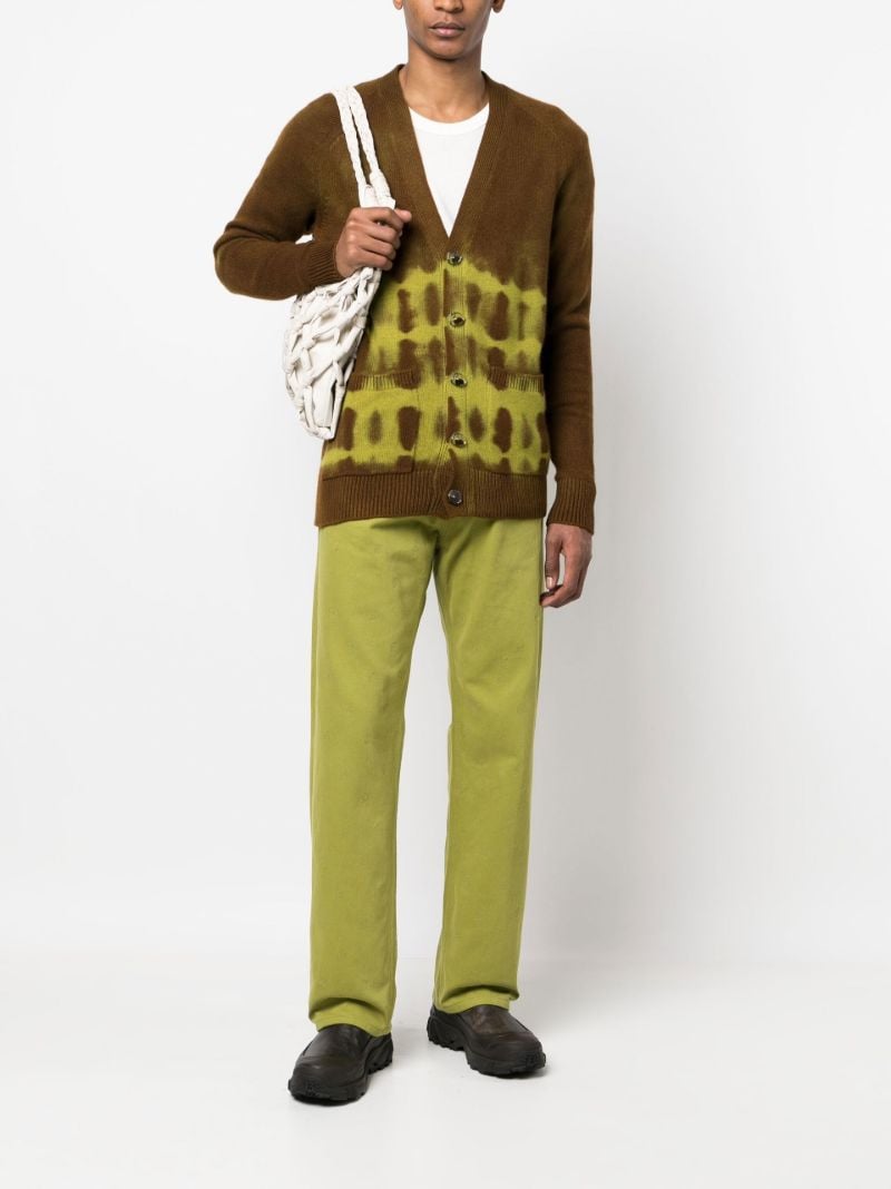 Brown Tie-dye Cashmere Cardigan