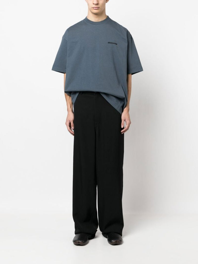 Blue Logo Print T-shirt