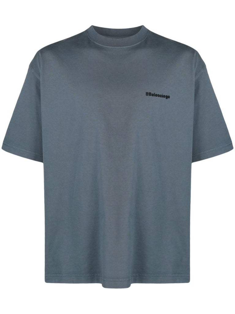 Blue Logo Print T-shirt