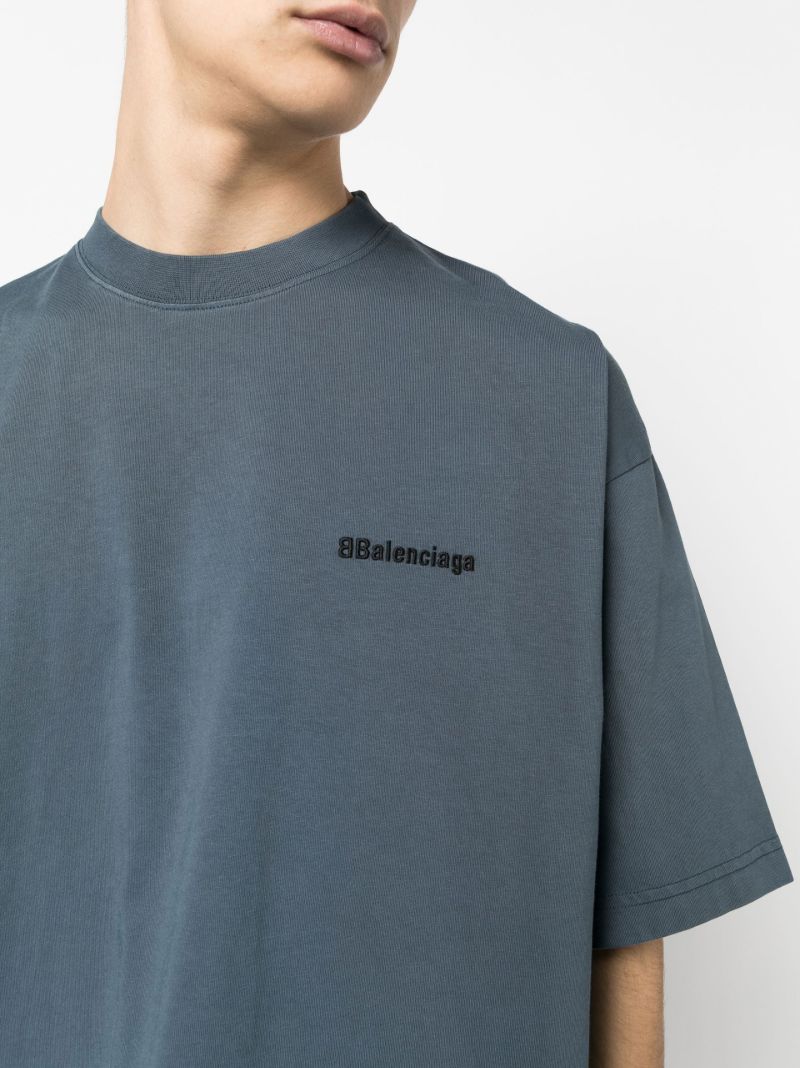 Blue Logo Print T-shirt