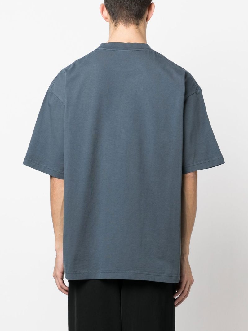 Blue Logo Print T-shirt