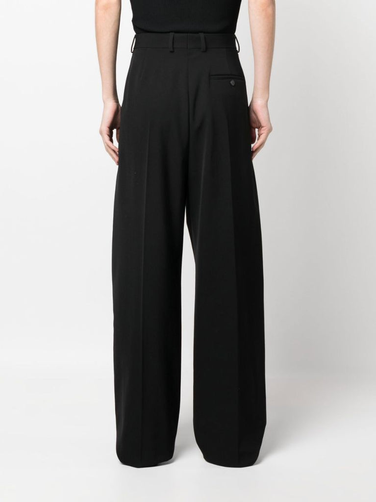 Black High Waist Tailored Trousers