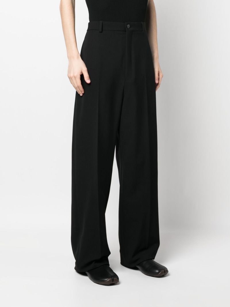 Black High Waist Tailored Trousers