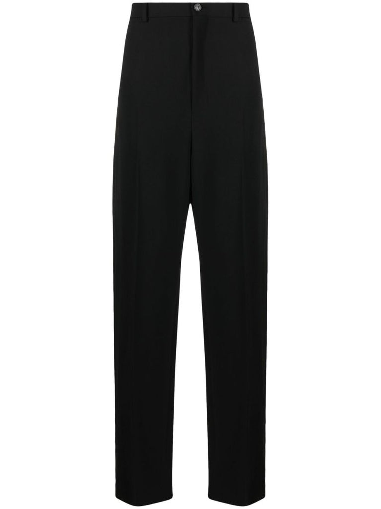 Black High Waist Tailored Trousers