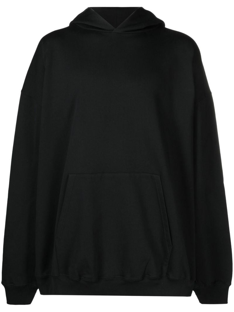 Black Embroidered Logo Hoodie