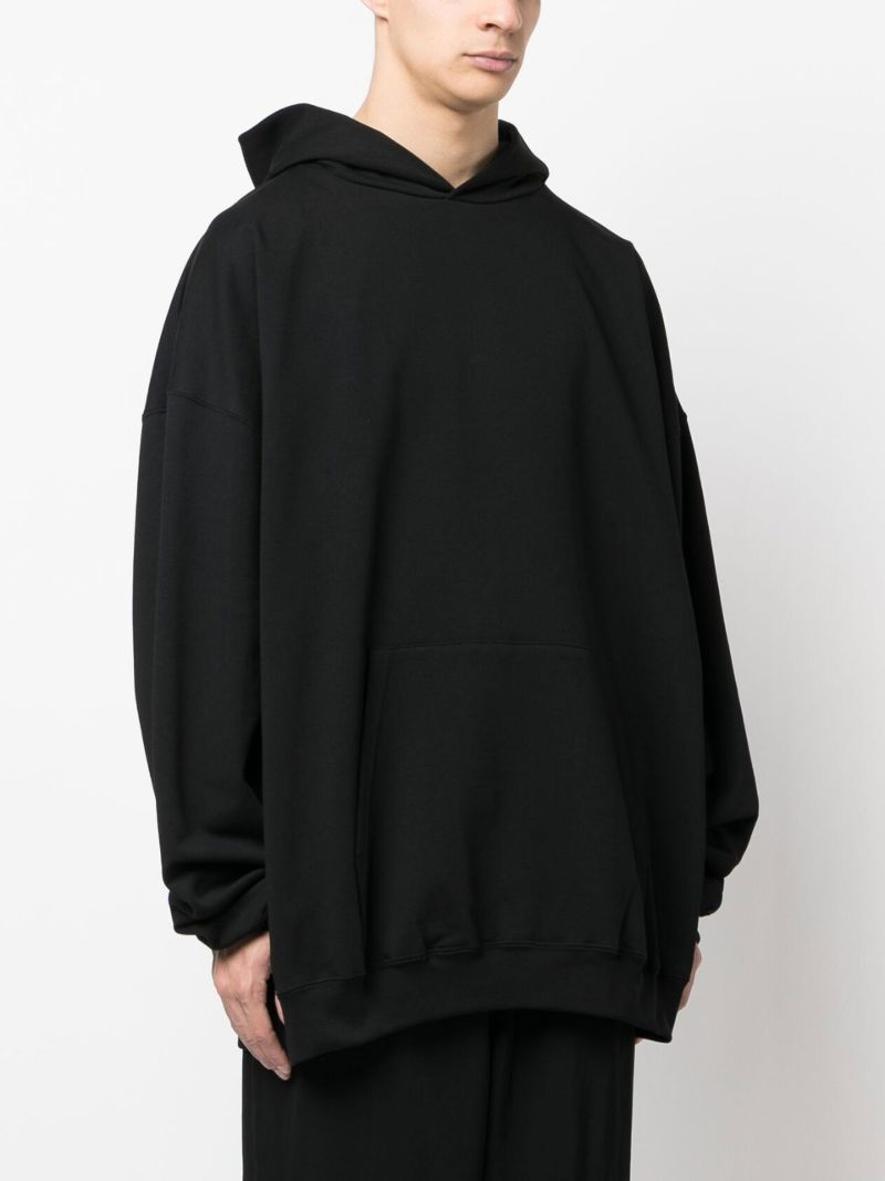 Black Embroidered Logo Hoodie