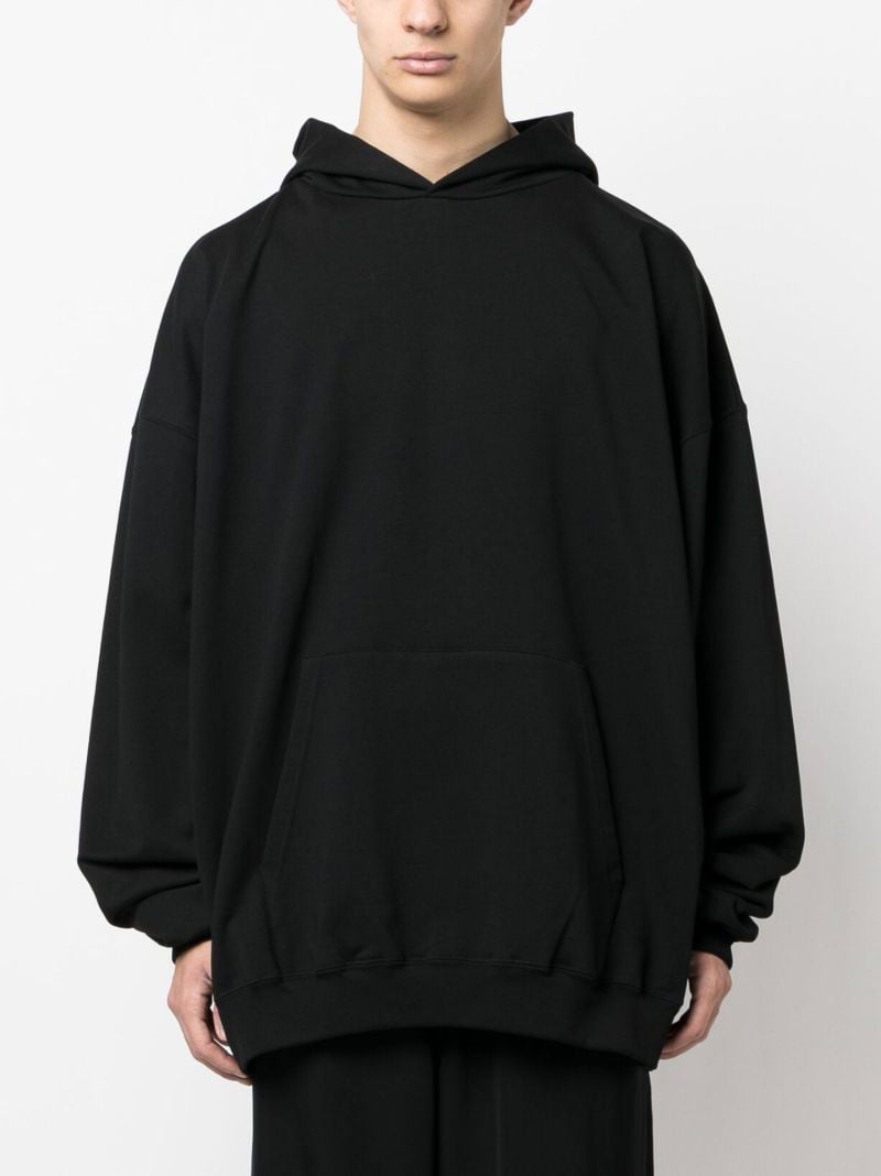 Black Embroidered Logo Hoodie