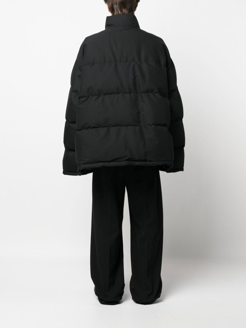 Black Zip-up Padded Jacket