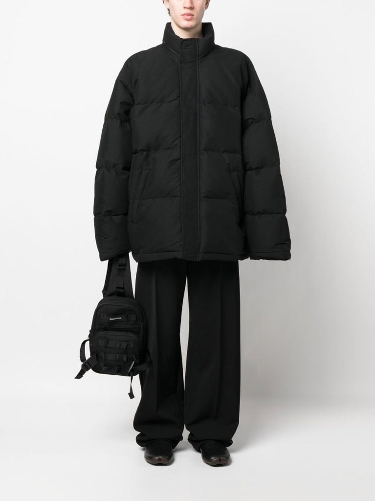 Black Zip-up Padded Jacket