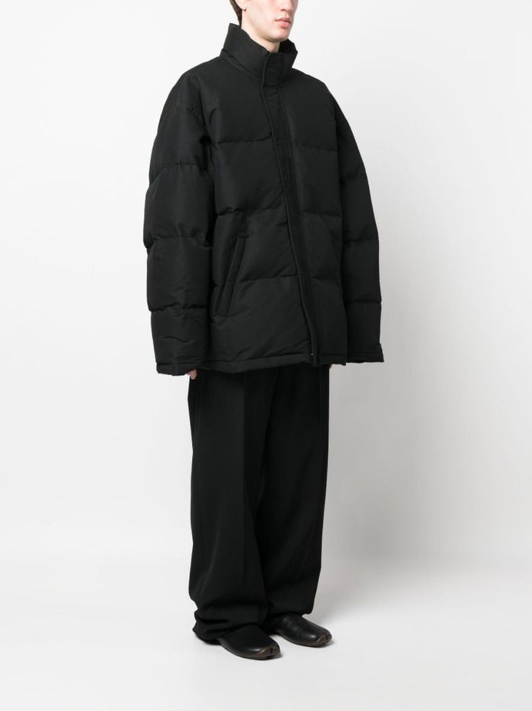 Black Zip-up Padded Jacket