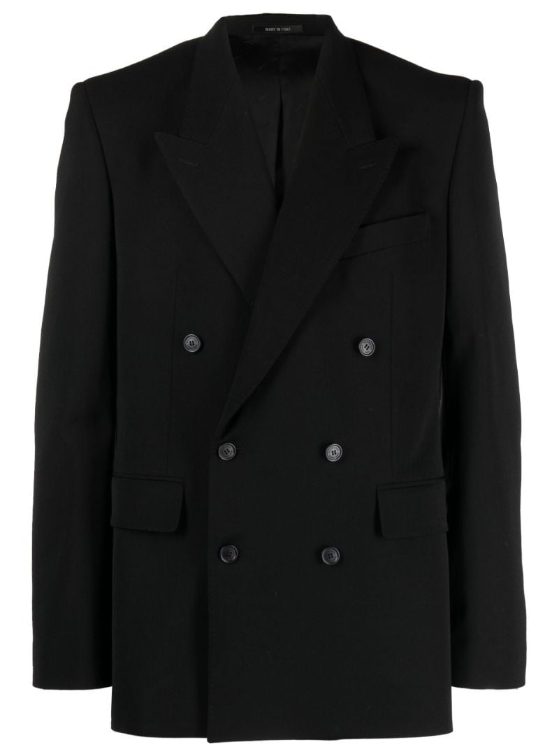Black Double-breasted Blazer