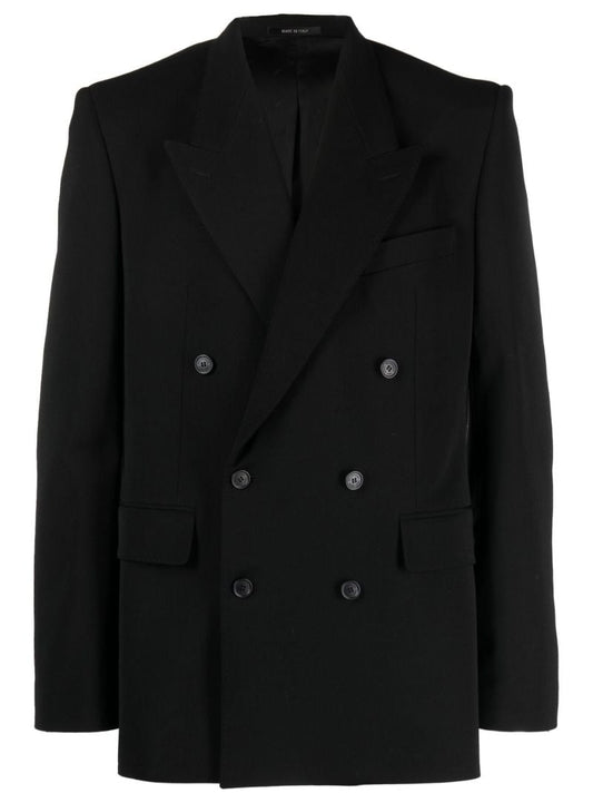 Black Double-breasted Blazer