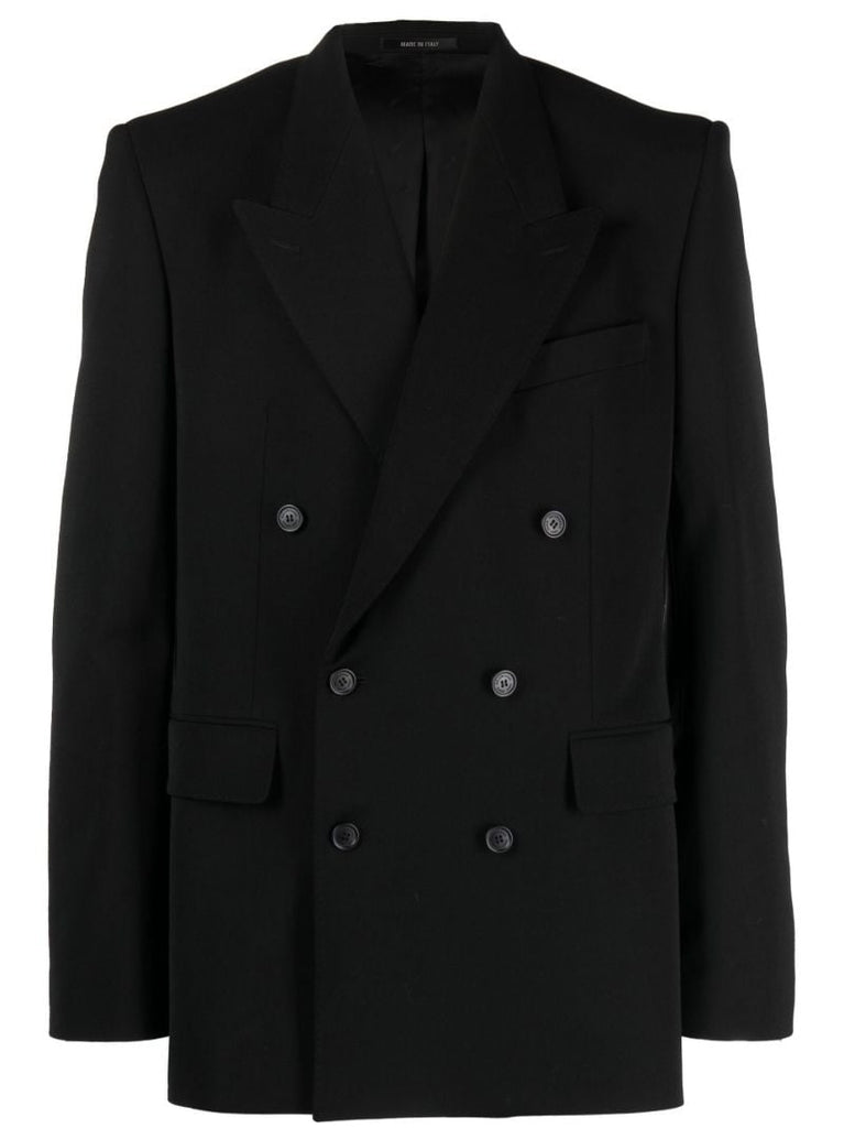 Black Double-breasted Blazer