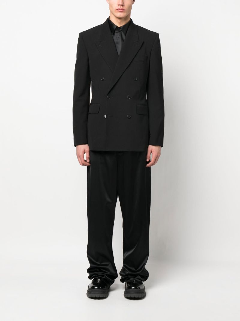 Black Double-breasted Blazer