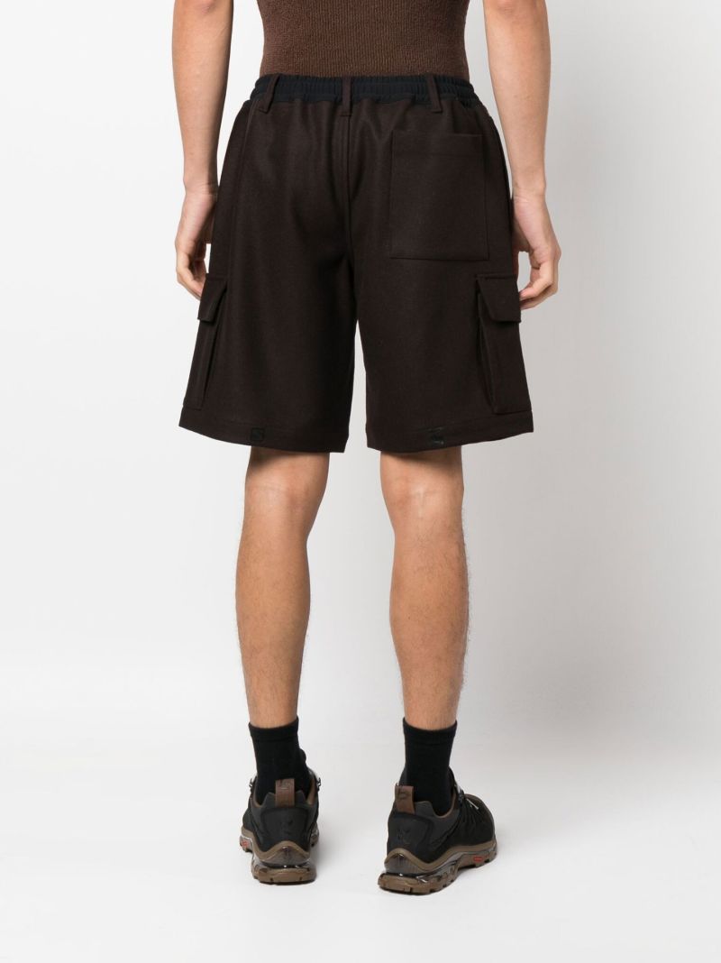 X Soloman Brown Panno Utility Shorts